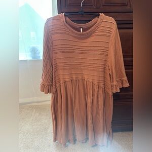 Free People Ruffled Sleeve Dress